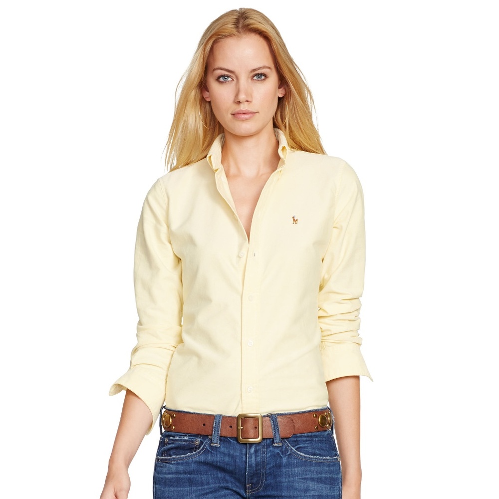 Polo Ralph Lauren Yellow Custom Fit Shirt